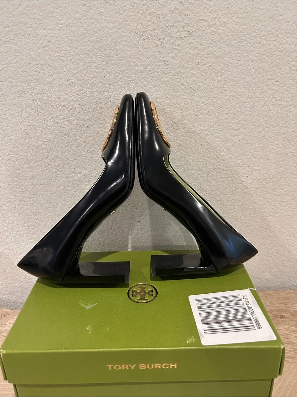 NIB Tory Burch Women's Ring Hardware Pumps 85mm Black, Size 7.5, $450 Retail